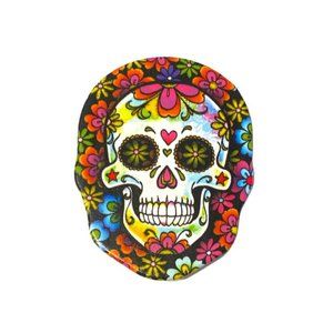 Colorful & Fun Sugar Skull Themed Makeup Double Compact Mirror